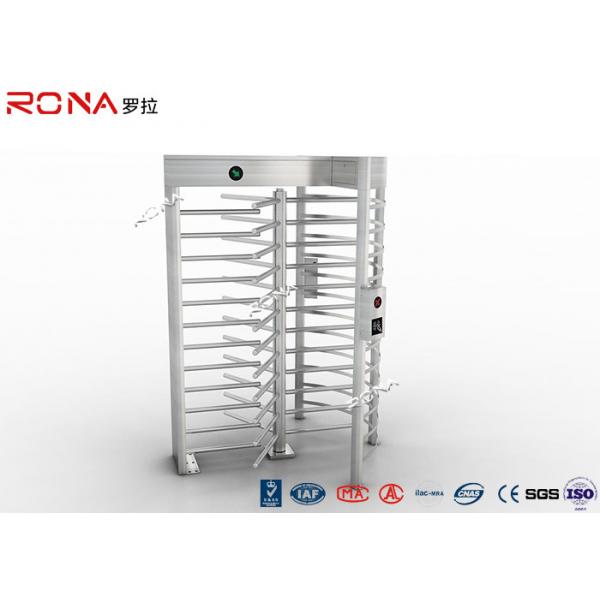 Quality Durable Full Height Turnstile Single Channel Stainless Steel Mirror Finished for sale