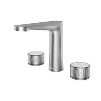 China 204mm Basin Mixer Faucet 3 Hole Chrome Bathroom Sink Widespread Faucet Mixing Tap factory