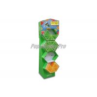 China Impact Kleenex Tissue Display Standee Green With 4 Hexagon Shelves factory