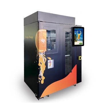 Quality Freshly Squeezed Orange Juice Vending Machine Credit Card / Coins / Notes for sale