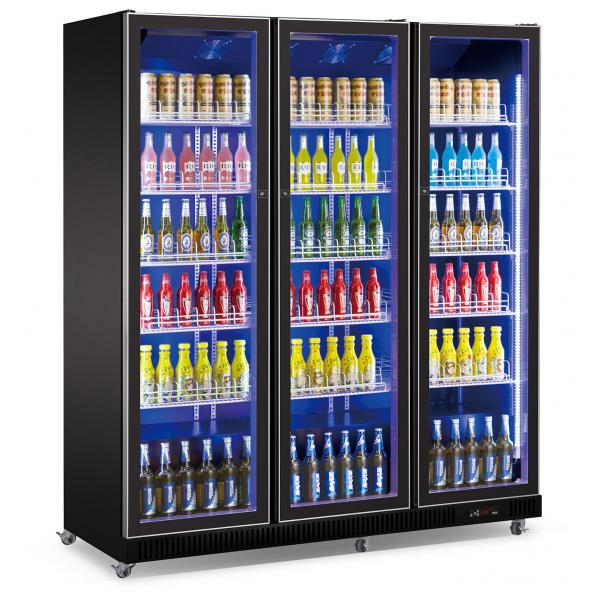 Quality Digital Control R134a Commercial Display Refrigerator Glass Door Beer Cooler for sale