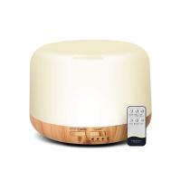 China 12W Portable Small Size 300ml Wood Grain Ultrasonic Air Humidifier Aroma Diffuser for sale