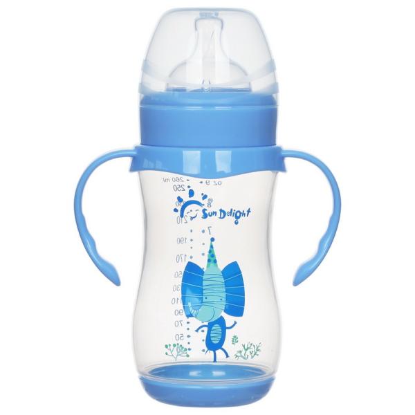 Quality 9oz 260ml PP Wide Neck Arc Baby Feeding Bottle for sale