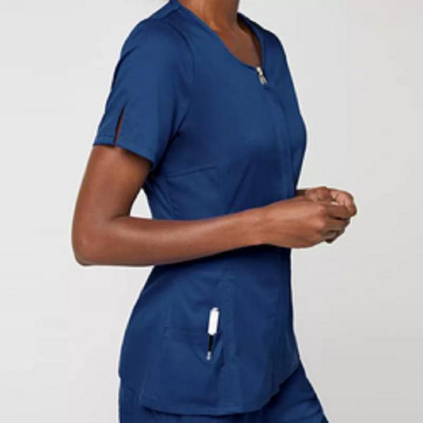 Quality Medical Hospital Nursing Hospital Scrubs Sets Custom Logo Solid Color Stretch for sale