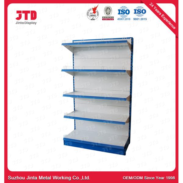 Quality 2100mm Supermarket Display Shelving ISO9001 Double Side Shelf for sale