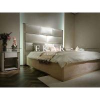 China High End Modern Leather Bed For Villa Bedroom Furniture Set for sale