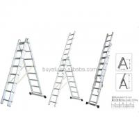 Quality Natural Silver Anodized Aluminum Materrial Ladders Household Step Ladder for sale
