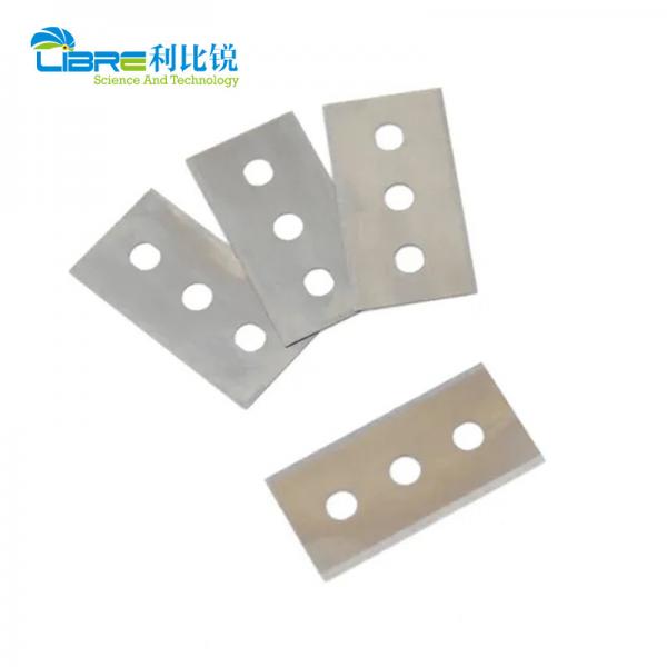 Quality Three Hole Film Cutting Blade Double Bevels Industrial Razor Blade for sale