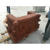 China SGS Certified Pure Red Sandstone Carving Garden Decorative Stone Relief Art factory