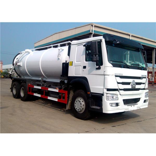 Quality Vacuum Sewage Tanker Truck Trailer 10 Wheels 16000L For Sinotruk HOWO for sale