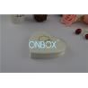 China Luxury Heart Shaped Coin Display Box Satin Cloth With Embroidered Gold Logo factory