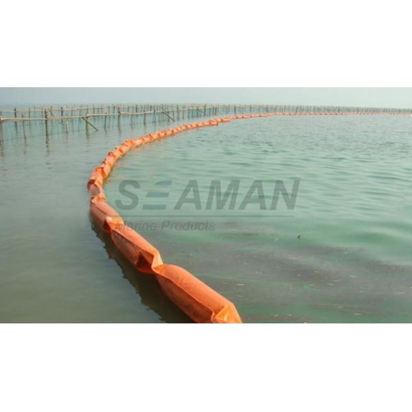 Quality Solid Floating Pvc Oil Containment Boom With Balast Chain And Shackle for sale