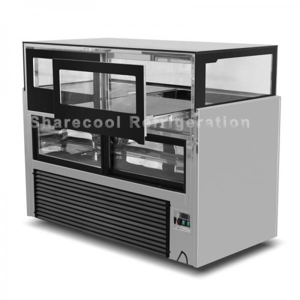 Quality Stainless Steel 1.2m Chocolate Display Refrigerator With Storage Layer for sale