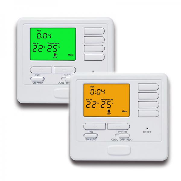 Quality 24V LCD Programmable Wired Room Thermostat US Standard Electric Floor Heating System for sale