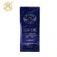 China 0.5kg Glossy Blue Coffee Bean Packaging Bags With Valve Vacuum Pack Bags For Food Roasted Bean factory