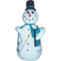 China Outdoor Christmas Snowman Inflatable Decoration For Custom Shaped Balloons , 210D Oxford factory