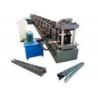 China 380V / 50Hz Cable Tray Roll Forming Machine For Shelving Upright Column Making factory