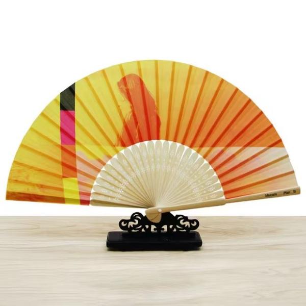 Quality Plastic Custom Hand Fan Printed Folding Bamboo Paper Hand Fan for sale