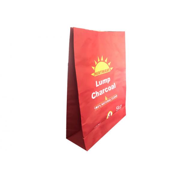 Quality Sewn Open Multiwall Kraft Paper Bags Capacity Barbecue 5kg Charcoal Bags for sale