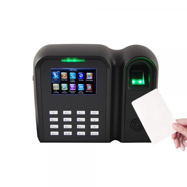 Quality ID Card Reader Fingerprint Time Attendance System With ADMS With IP/USB Port for sale