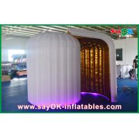 China Inflatable Photo Booth Rental Wedding Party Inflatable Photo Booth Kiosk With Led Lights Rounded Shape factory