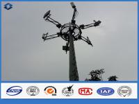 China 3mm Monopole Telecommunication Tower powerline poles , long life span electric post factory