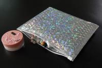 China Reclosable 250x180mm Shiny Holographic Slider Zipper bubble bag , Bubble for packing factory