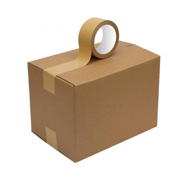 Quality Practical Rubber Kraft Paper Adhesive Tape , Single Sided Paper Tape Brown for sale
