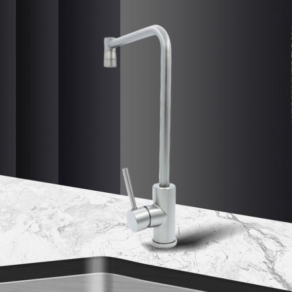 Quality SUS304 Brushed Bathroom Vanity Faucet 304 Stainless Steel Faucet for sale