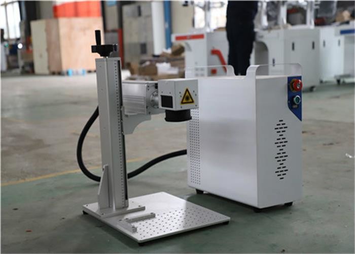 China Mini Fiber Laser Marking Machine / White 20w Laser Engraving Equipment for sale