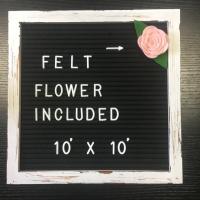 China Premium Black Wood Frame Letter Board Set Vintage White Frame With Velcro Straps Flower factory