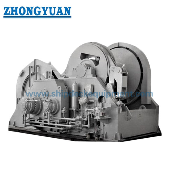 Quality Towing Winch  Hydraulic Double Drum Waterfall Winch With Spooling Ship Deck Equipment for sale