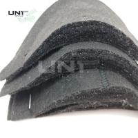 China Needle Punch Non Woven Sewing Shoulder Pads Black Color Half Moon Shape factory