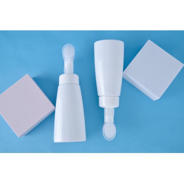 Quality Round Plastic Foam Pump Face Wash Skin Cleaning With Brush for sale