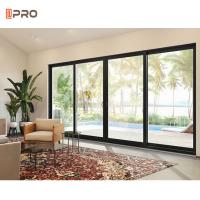 China Aluminium Living Room Sliding Door Tempered Double Glass Screen Grill With Window for sale