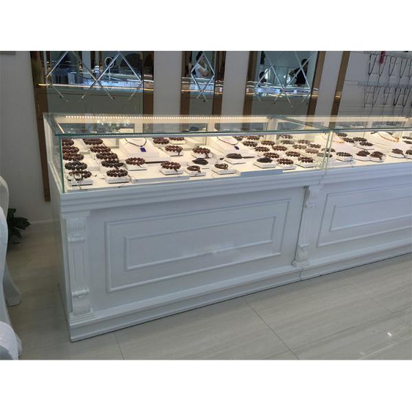 Quality White Color Jewelry Store Showcases Jewellery Display Cabinets OEM / ODM Available for sale