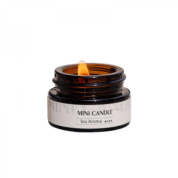 Quality Aroma Mini Amber Glass 3oz Mason Jar Candle  For  Sleep Spa for sale