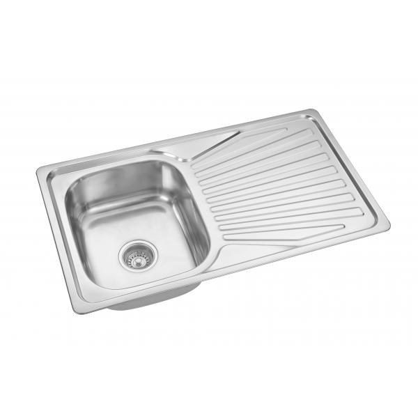 Quality 33*20 Inch Topmount Kitchen SS Sink With Drainboard Indian Size for sale