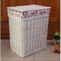 China Wicker laundry basket willow laundry basket water cleaning round square customized dimension manufacturer factory
