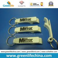 China Plastic Beer White Bottle Opener Key Chain Promotional Bottle Opener with Key Ring factory