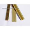China OEM Aluminium Tile Edge Trim  , T20 Shiny Translucent Gold T Shaped Aluminium Splint For Backwall Tile Edge factory