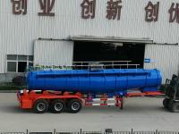 China Concentrated Sulfuric Acid Tanker Truck V Shape 21000L H2SO4 98% Tri Axle BPW factory