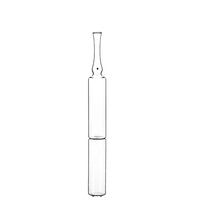 China cosmetic glass bottle  glass ampoule  10ml clear borosilicate  glass ampoule factory