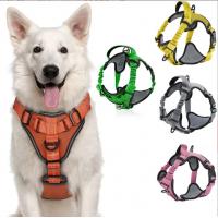 China Adjustable Nylon Dog Harness For Puppy Training Easy Control Handle factory