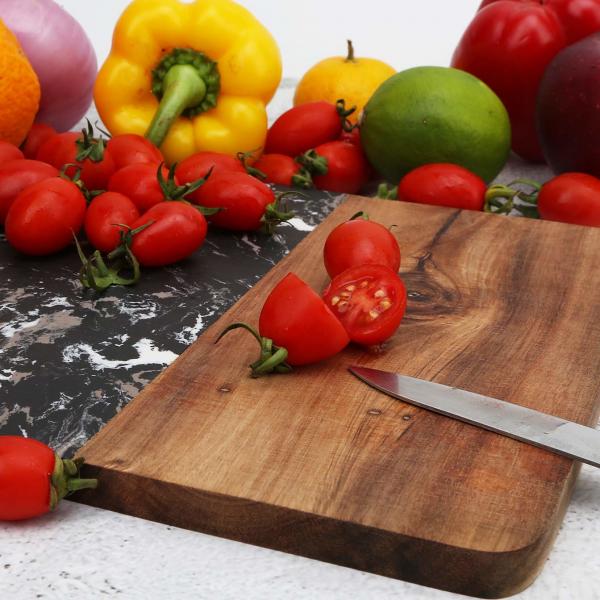 Quality Kitchen Acacia Wood Tray Marble Wood Splicing cutting board with handle for sale