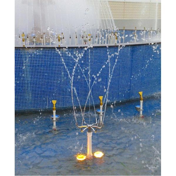 Quality Brass Chrome Pirouette Fountain Jet Nozzle Fountain Spray Head Pond Fountain for sale