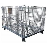 china Supermarket Folding Stackable Wire Mesh Container