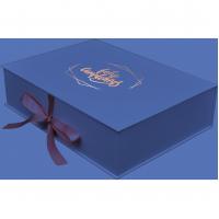 China Satin Silk Magnetic Ribbon Box , FSC SGS B Flute 8x10 Gift Box factory