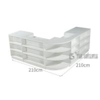 China Small Supermarket Checkout Counter With Display 900×300×1950mm factory