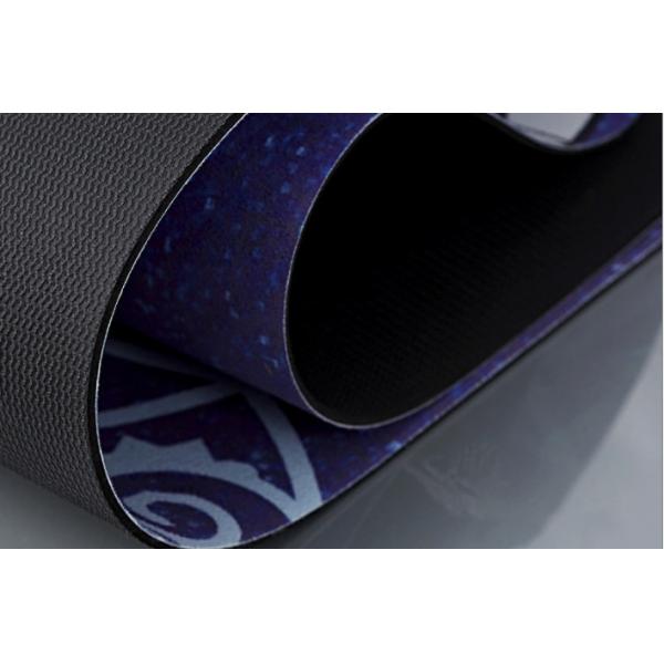 Quality 1830*680*1.5MM Eco Friendly Yoga Gym Stuff Suede Rubber Foldable Travel Yoga Mat for sale